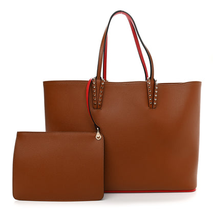 Christian Louboutin Calfskin Spikes East West Cabata Tote Cannelle 1 of 9