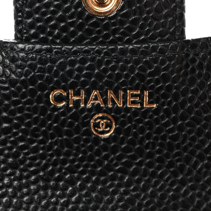 Chanel Caviar Quilted Compact Flap Wallet Black 6 of 9