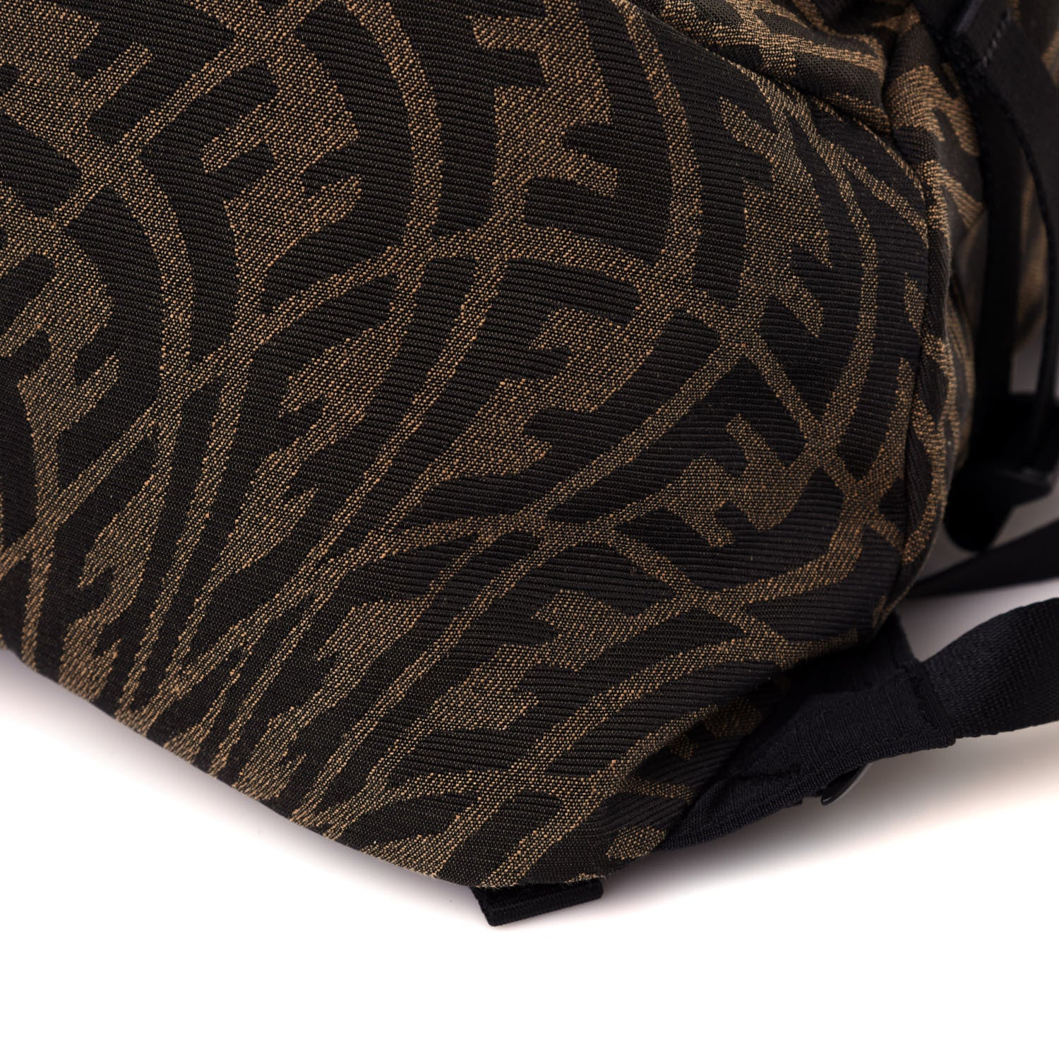 Fendi X SARAH COLEMAN Fabric Jacquard FF Vertigo Ferrino Ripstop Backpack Tobacco Moro Black 8 of 10