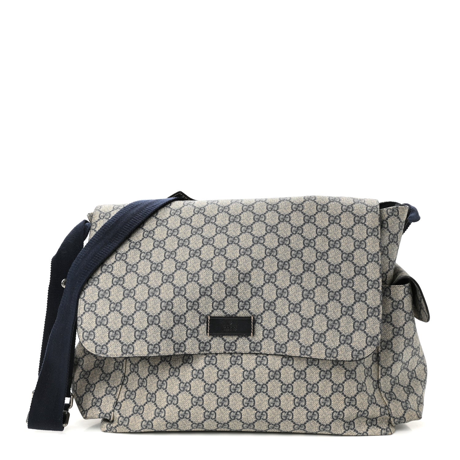 Gucci GG Plus Monogram Messenger Diaper Bag Navy 1 of 14