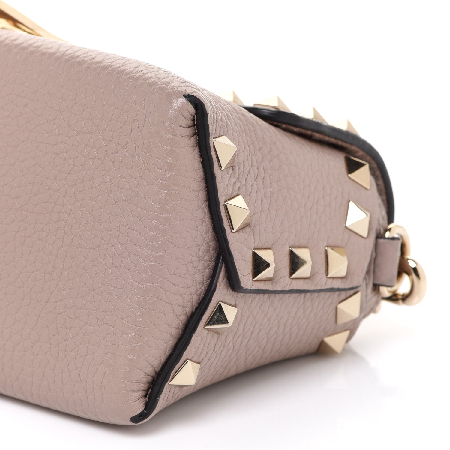 Valentino Garavani Pebbled Calfskin Mini Rockstud Crossbody Bag Poudre 9 of 10