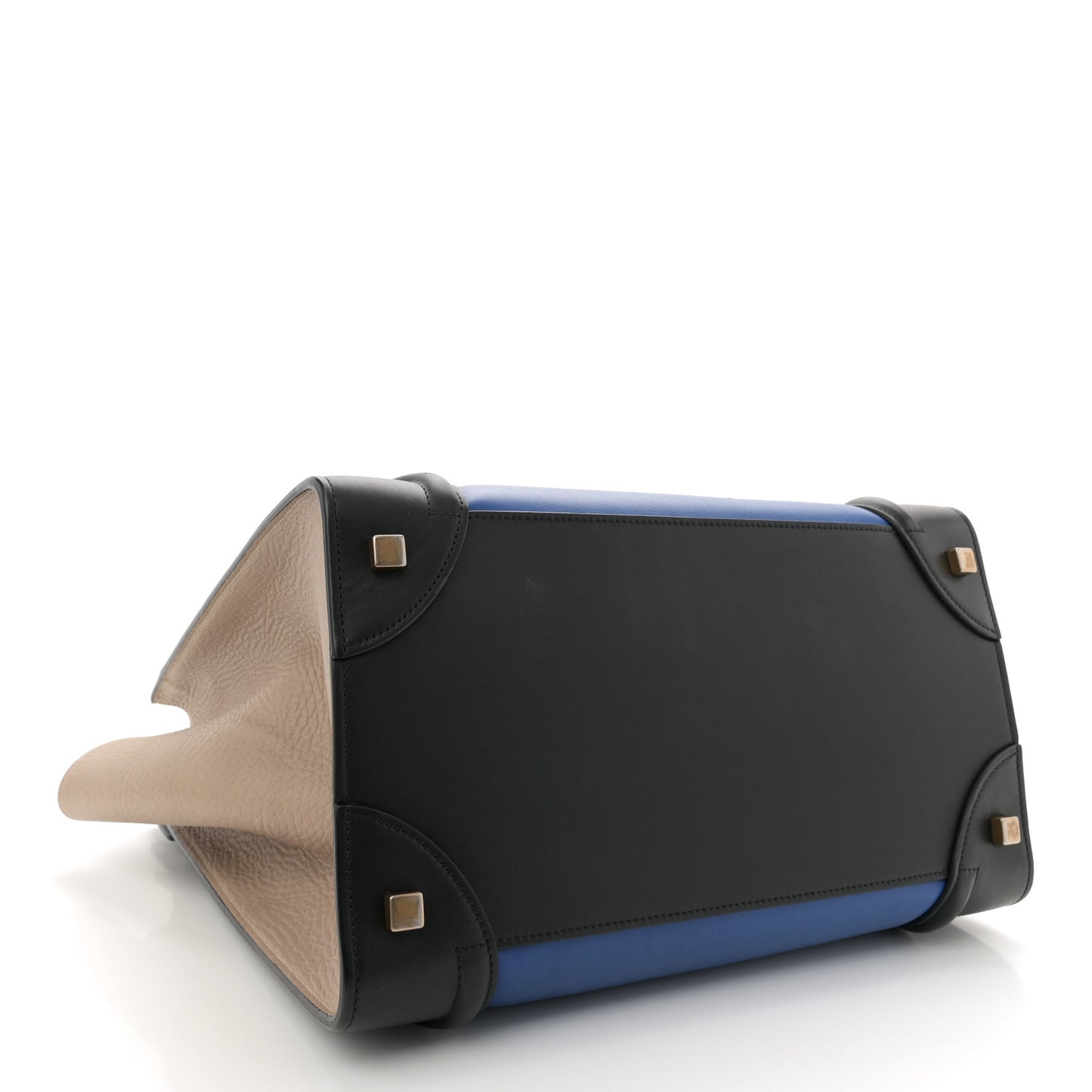 Elephant Calfskin Mini Tri-Color Luggage Indigo