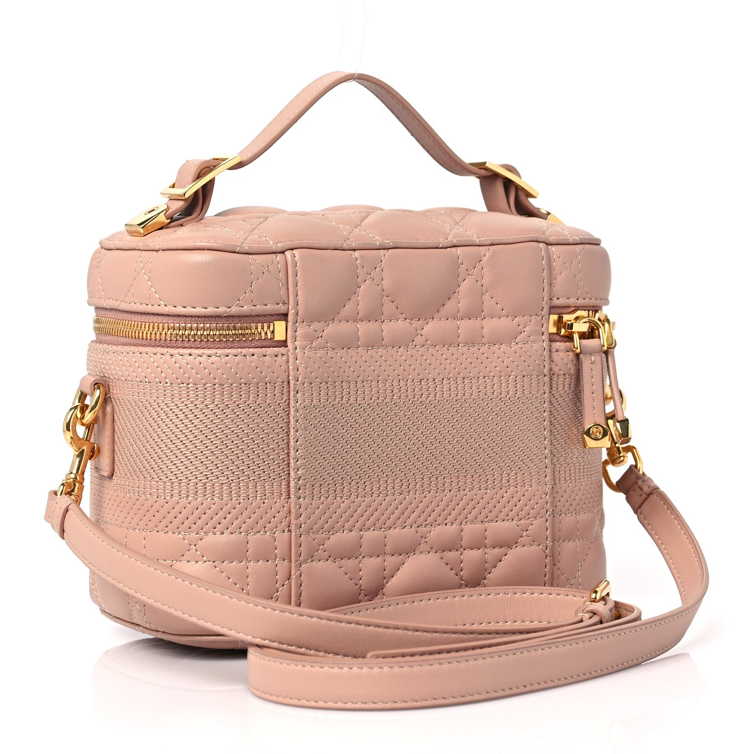 Christian Dior Lambskin Cannage Small Diortravel Vanity Case Pink 3 of 8