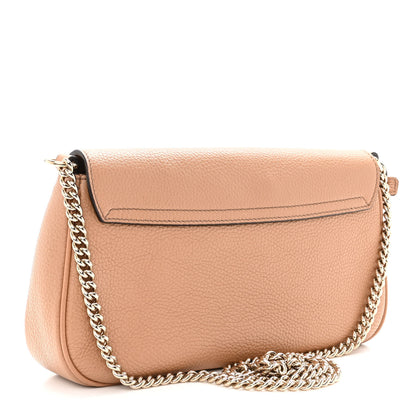 Gucci Pebbled Calfskin Medium Soho Flap Crossbody Camelia 3 of 10