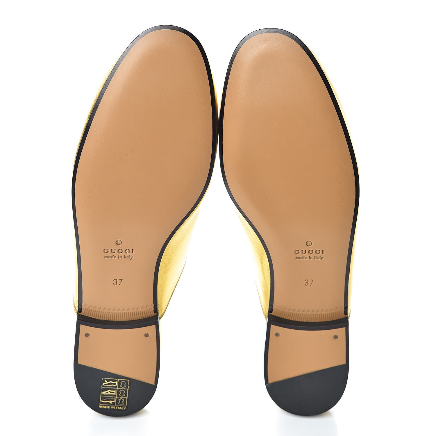 Gucci Metallic Nappa Womens Princetown Slippers 37 Gold 8 of 9