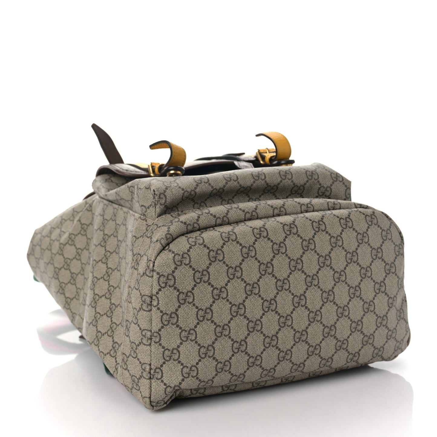 Soft GG Supreme Monogram Neo Vintage Double Buckle Backpack Beige New Acero Crop