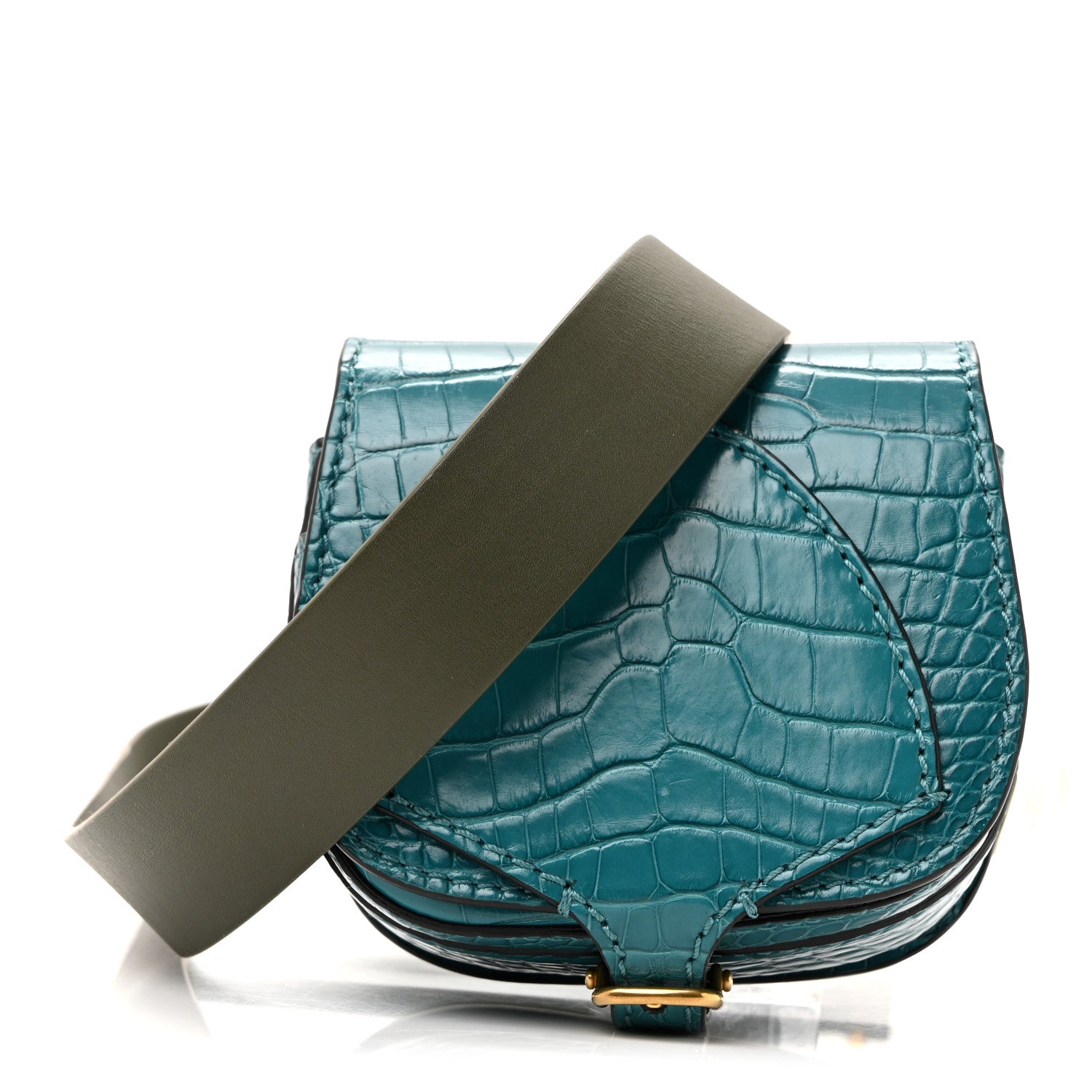 Burberry Alligator Bridle Micro Satchel Turquoise 3 of 31