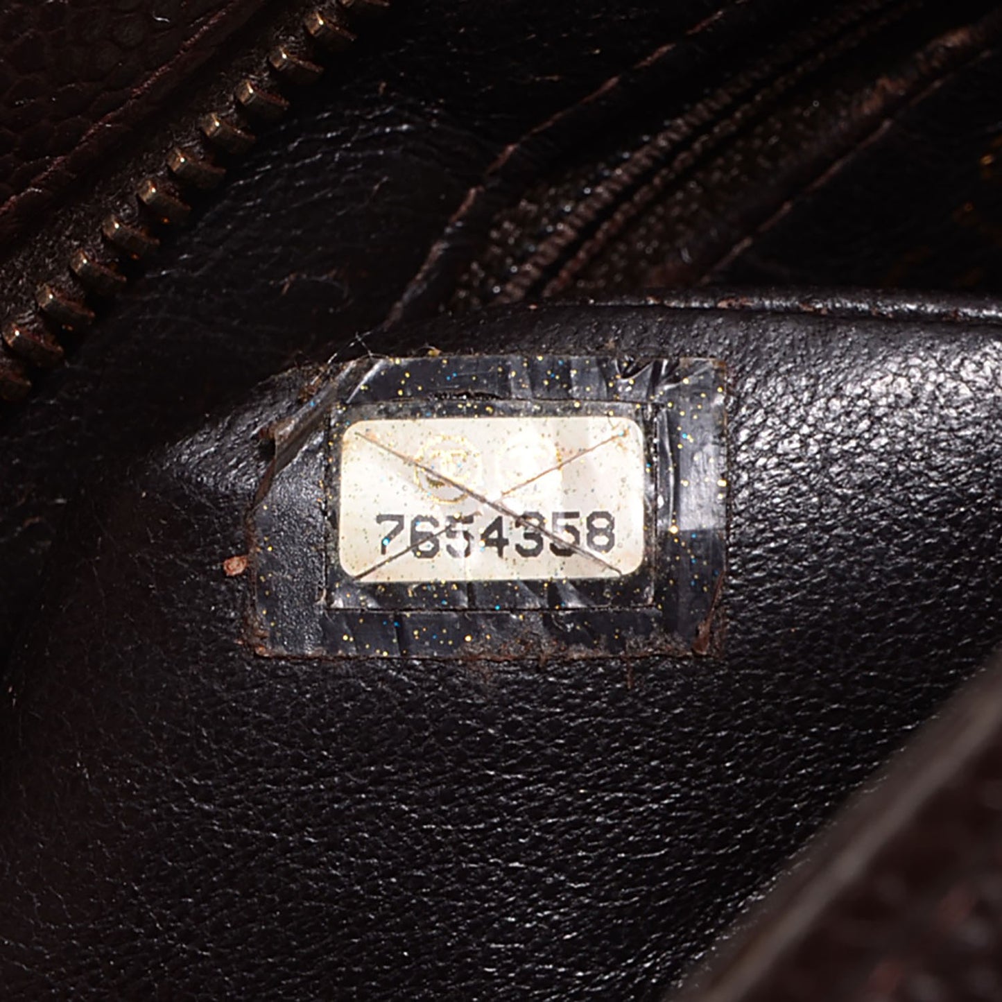 Caviar Medallion Tote Dark Brown