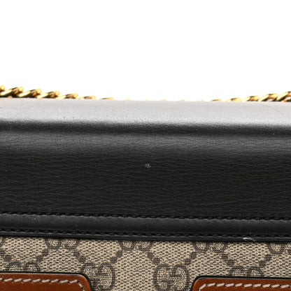 Gucci GG Supreme Monogram Calfskin Medium Padlock Shoulder Bag Beige Black Cuir 13 of 15