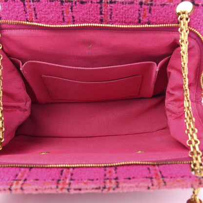Chanel Tweed Crossbody Bag Pink 7 of 15