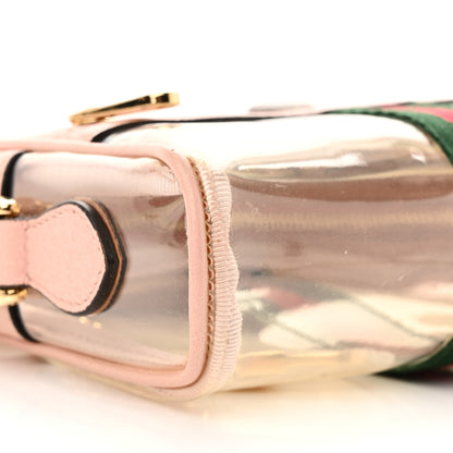 Gucci Vinyl Web Mini Ophidia Transparent Shoulder Bag Perfect Pink 9 of 10
