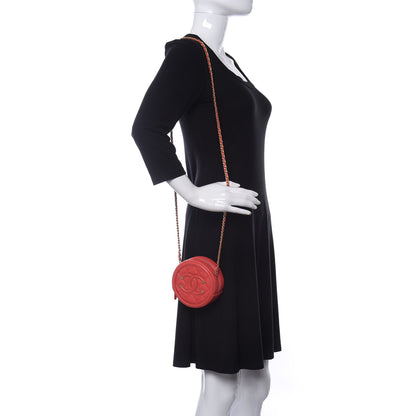 Chanel Caviar Quilted Round Filigree Crossbody Red 2 of 11
