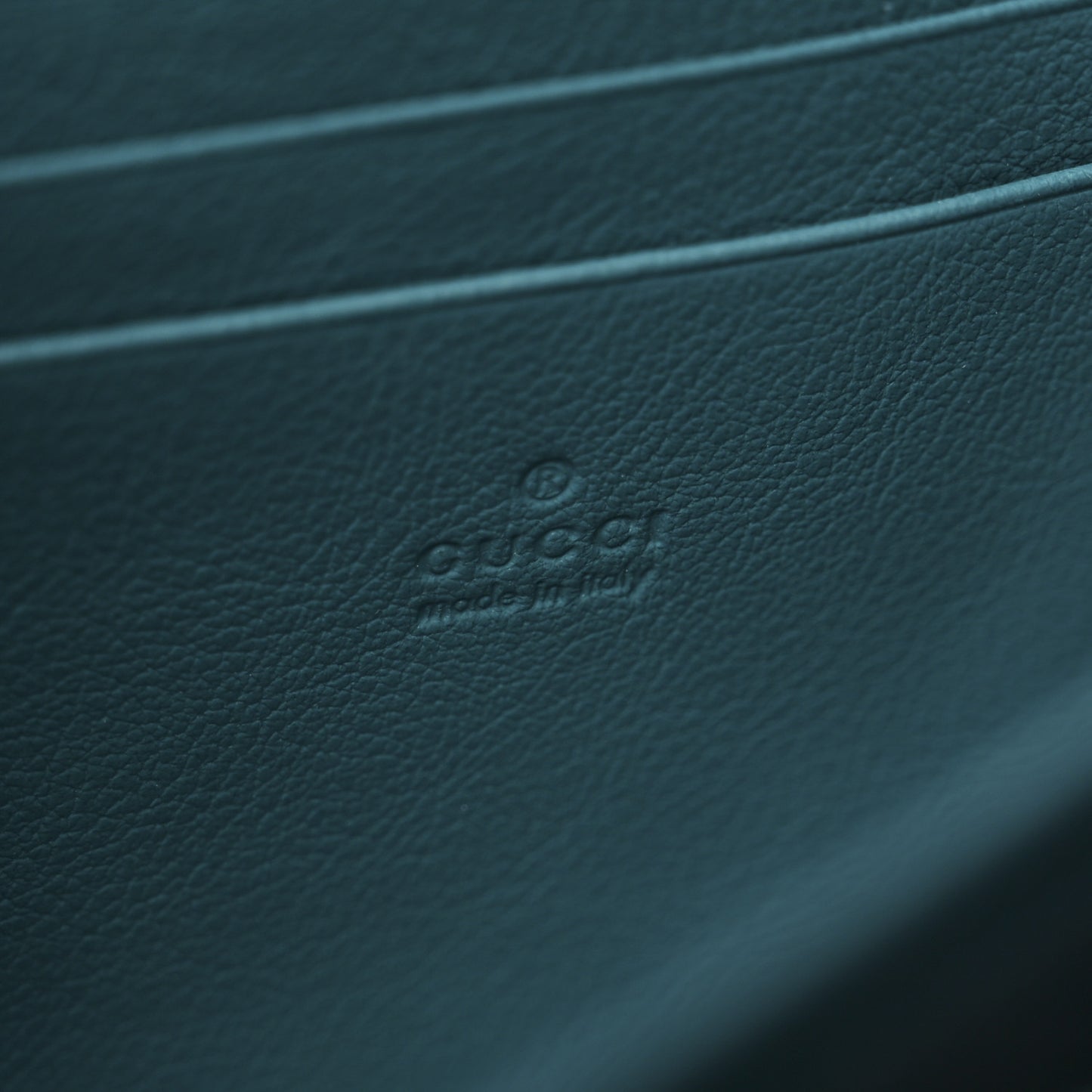 Azalea Calfskin Enamel Matelasse Diagonal Torchon GG Marmont Chain Wallet Imperial Blue Pavone