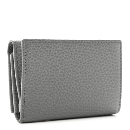Gucci Dollar Calfskin Enamel Monochrome Medium GG Marmont Wallet Deep Grey 3 of 8