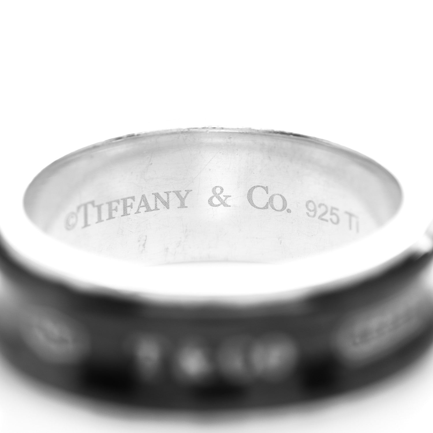 Tiffany Sterling Silver Titanium 1837 Band Ring 66 11.25 4 of 4