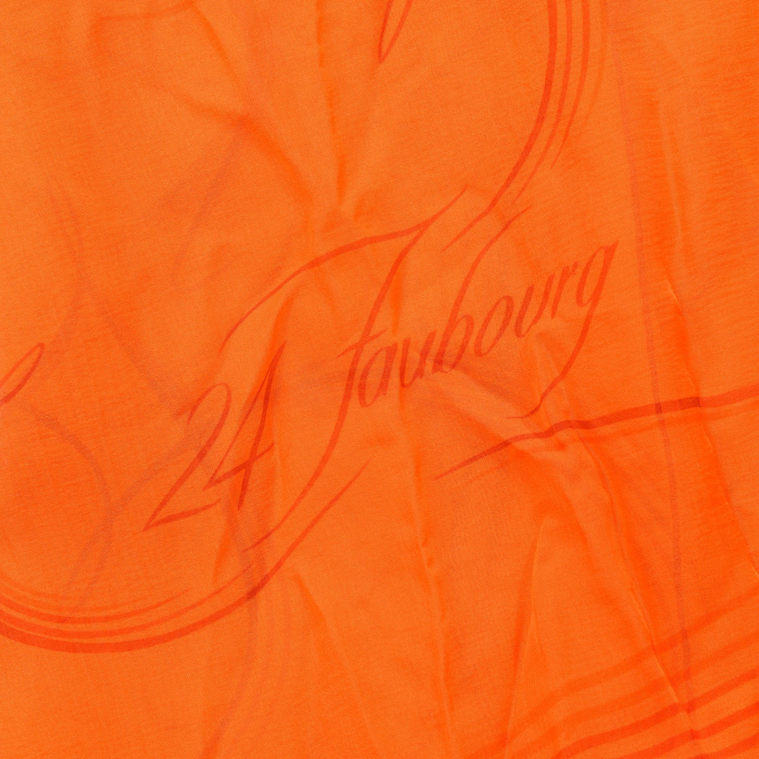 Hermes Silk Mousseline 24 Faubourg Stole Orange 3 of 5