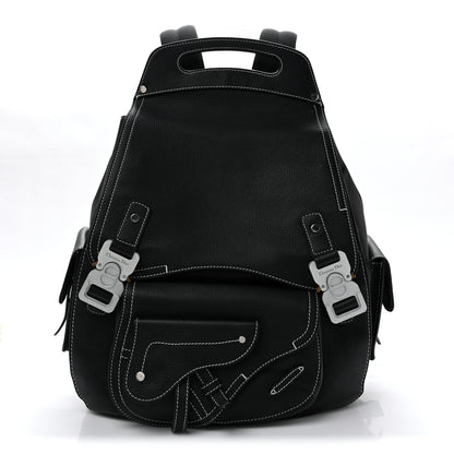 Christian Dior Grained Calfskin Maxi Gallop Backpack Black 1 of 14