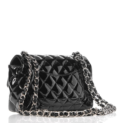 Chanel Patent Calfskin Quilted Mini Rectangular Flap Black 3 of 8