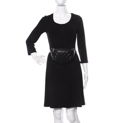 Chanel Calfskin Quilted Waist Belt Bag Black 2 of 9