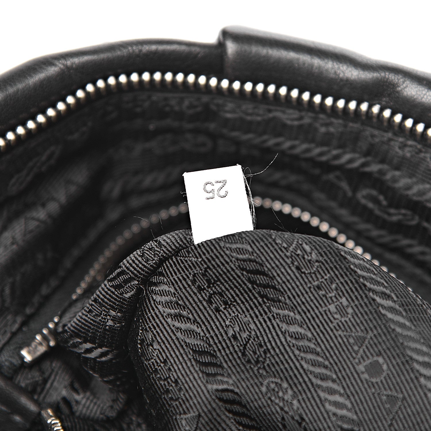 Prada Soft Calf Pleated Hobo Black 7 of 10