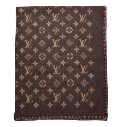 Louis Vuitton Wool Cashmere Monogram Blanket Marron 1 of 4