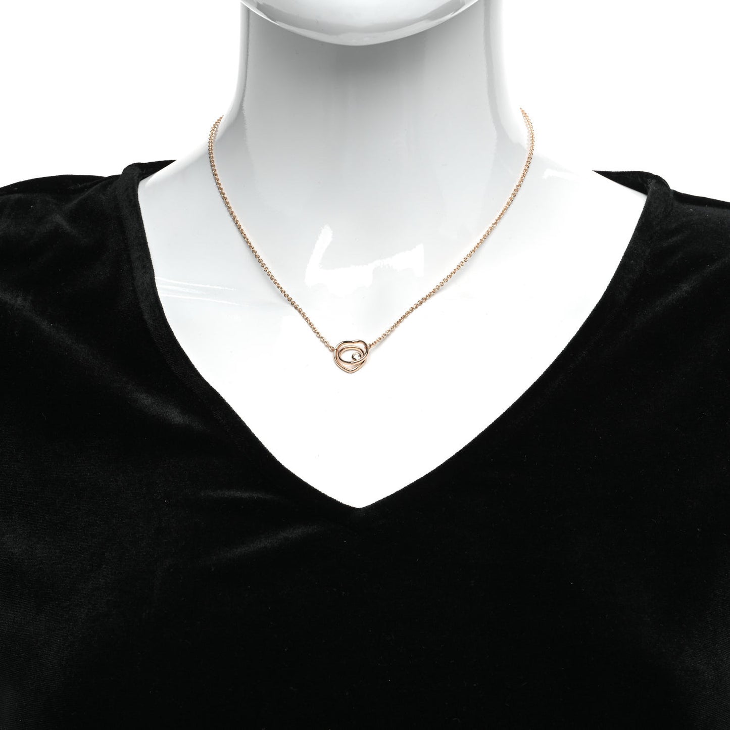 18K Rose Gold Diamond TPM Vertige Coeur Necklace ST