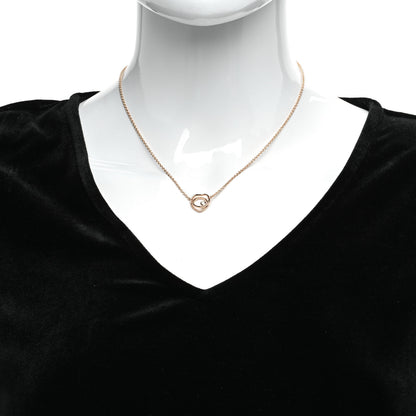 Hermes 18K Rose Gold Diamond TPM Vertige Coeur Necklace ST 2 of 7