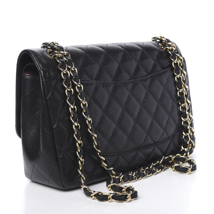 Chanel Caviar Quilted Jumbo Double Flap Black 4 of 11