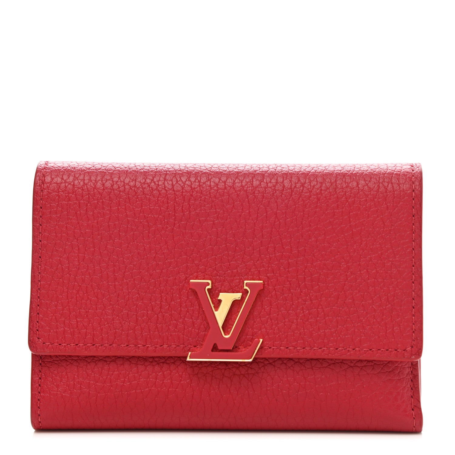 Louis Vuitton Taurillon Capucines Compact Wallet Rubis 1 of 6
