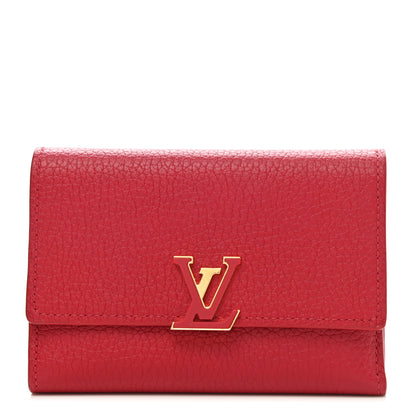 Louis Vuitton Taurillon Capucines Compact Wallet Rubis 1 of 6
