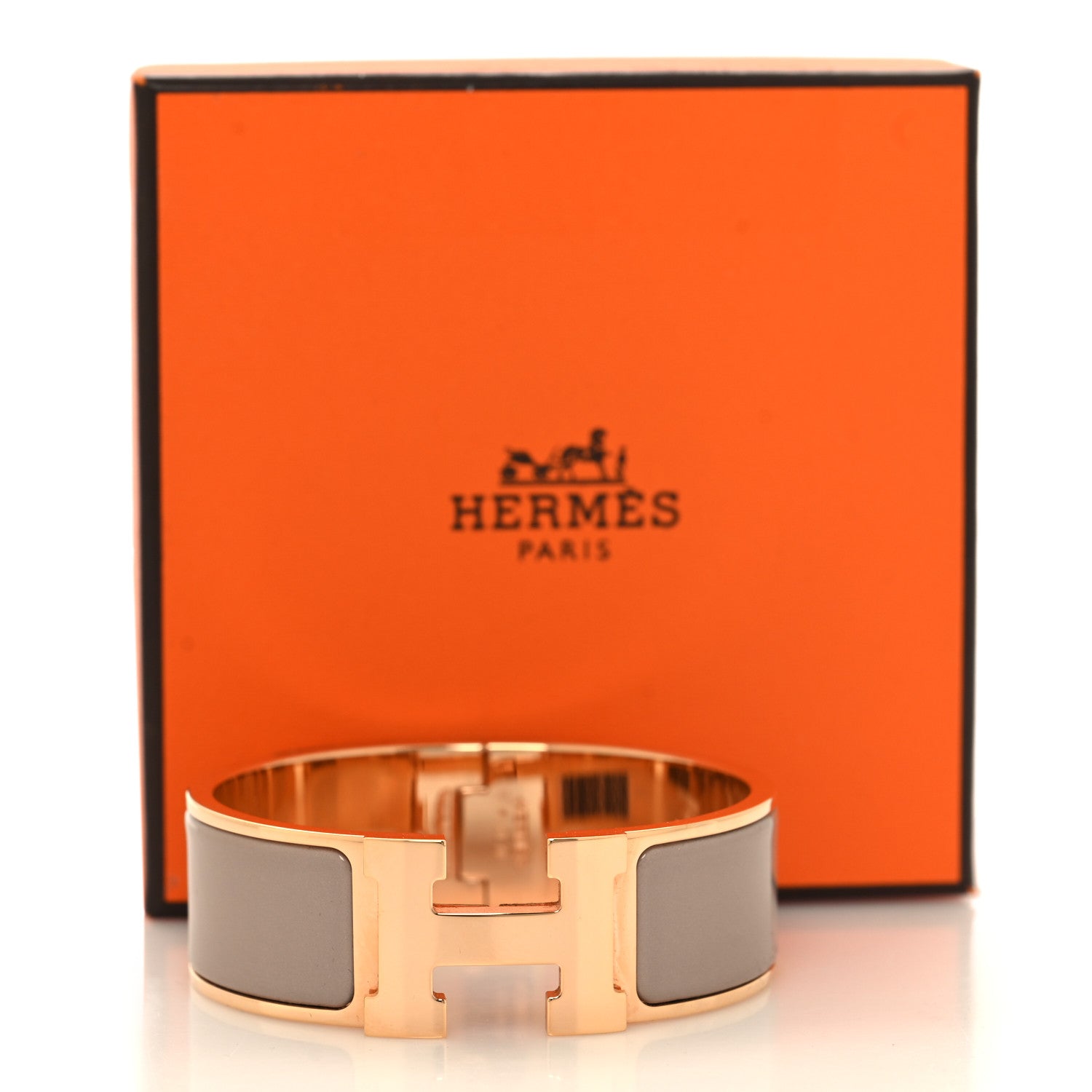 Hermes Enamel Wide Clic Clac H Bracelet PM Marron Glace 5 of 5
