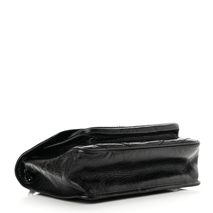 Saint Laurent Crinkled Calfskin Matelasse Monogram Medium Niki Chain Satchel Black 4 of 10