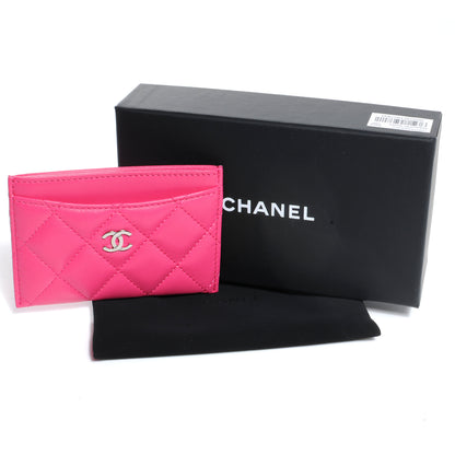 Chanel Lambskin Quilted Card Holder Fuchsia 4 of 7