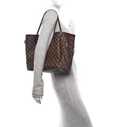 Louis Vuitton Damier Ebene Neo Neverfull MM Rose Ballerine 2 of 13