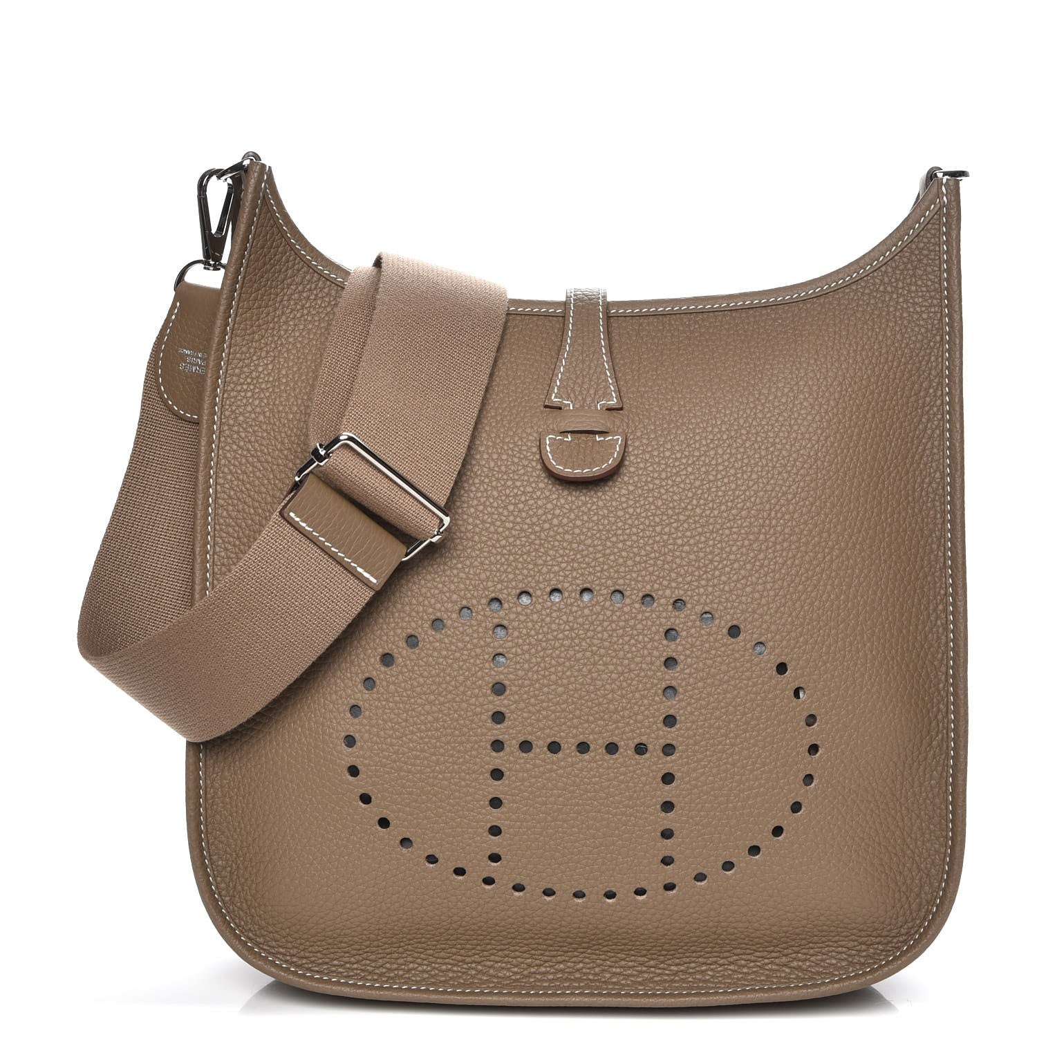 Hermes Taurillon Clemence Evelyne III PM Etoupe 1 of 7
