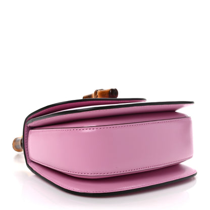 Gucci Boarded Dyana Lux Calfskin Web Mini Bamboo 1947 Top Handle Bag Nice Pink 4 of 8