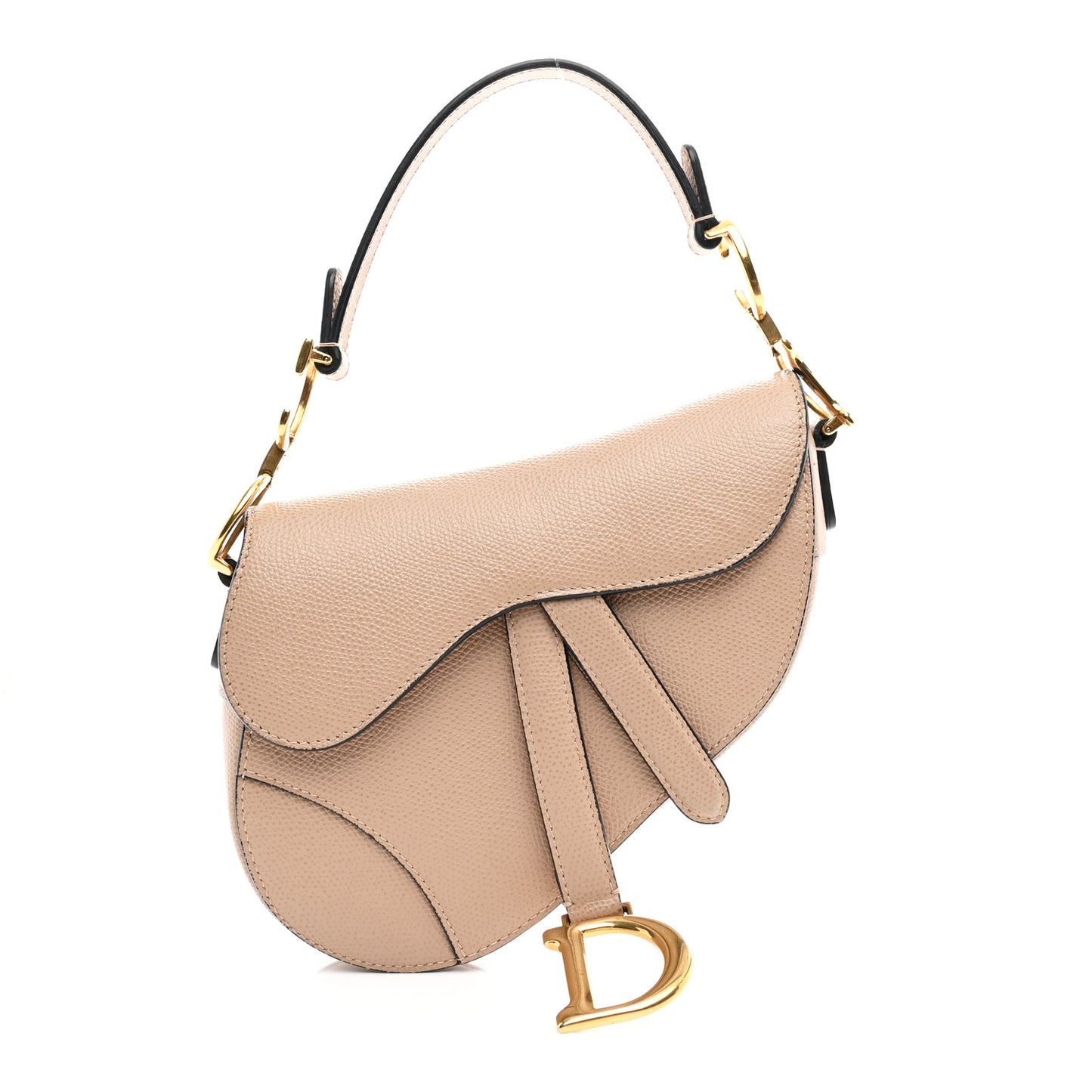 Grained Calfskin Mini Saddle Bag Fard