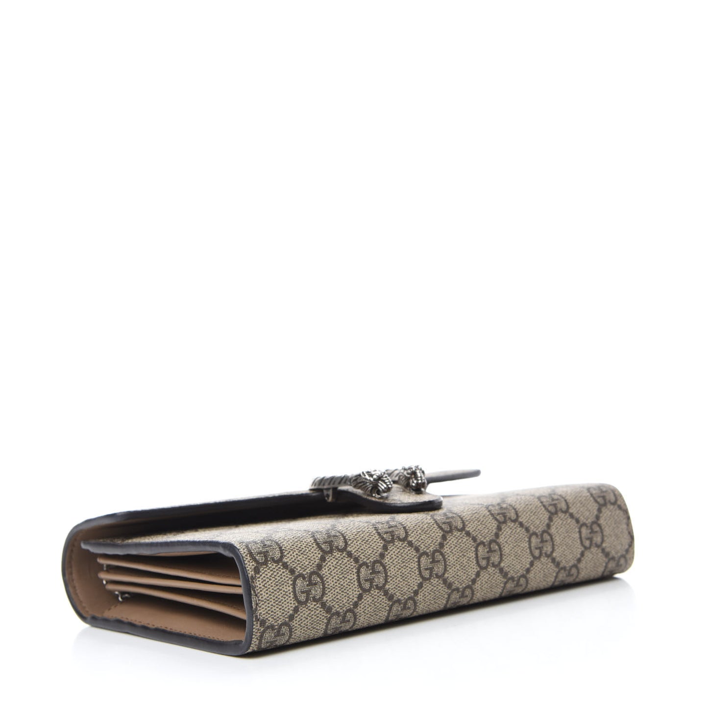 GG Supreme Monogram Mini Dionysus Chain Wallet Beige Taupe
