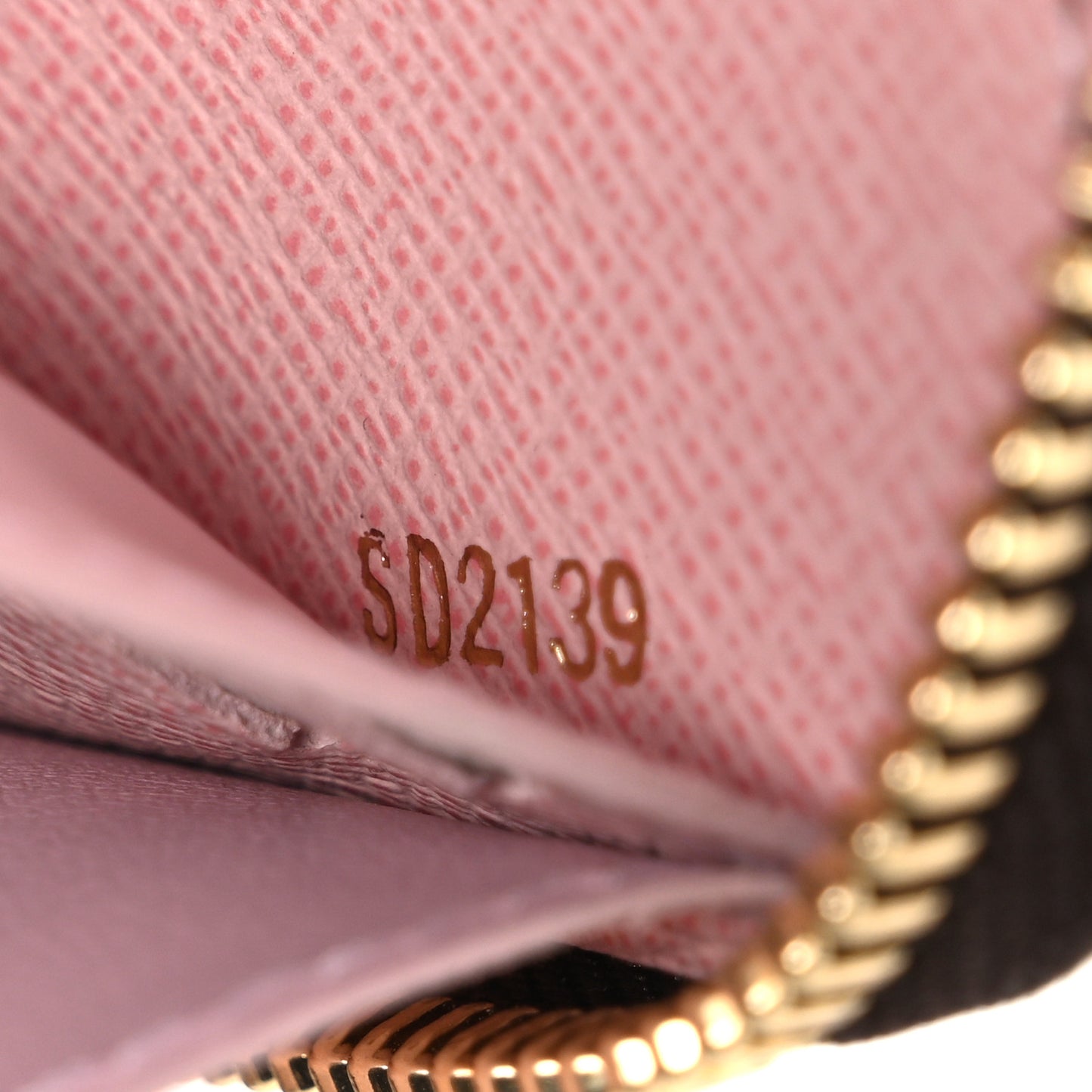 Damier Ebene Clemence Wallet Rose Ballerine