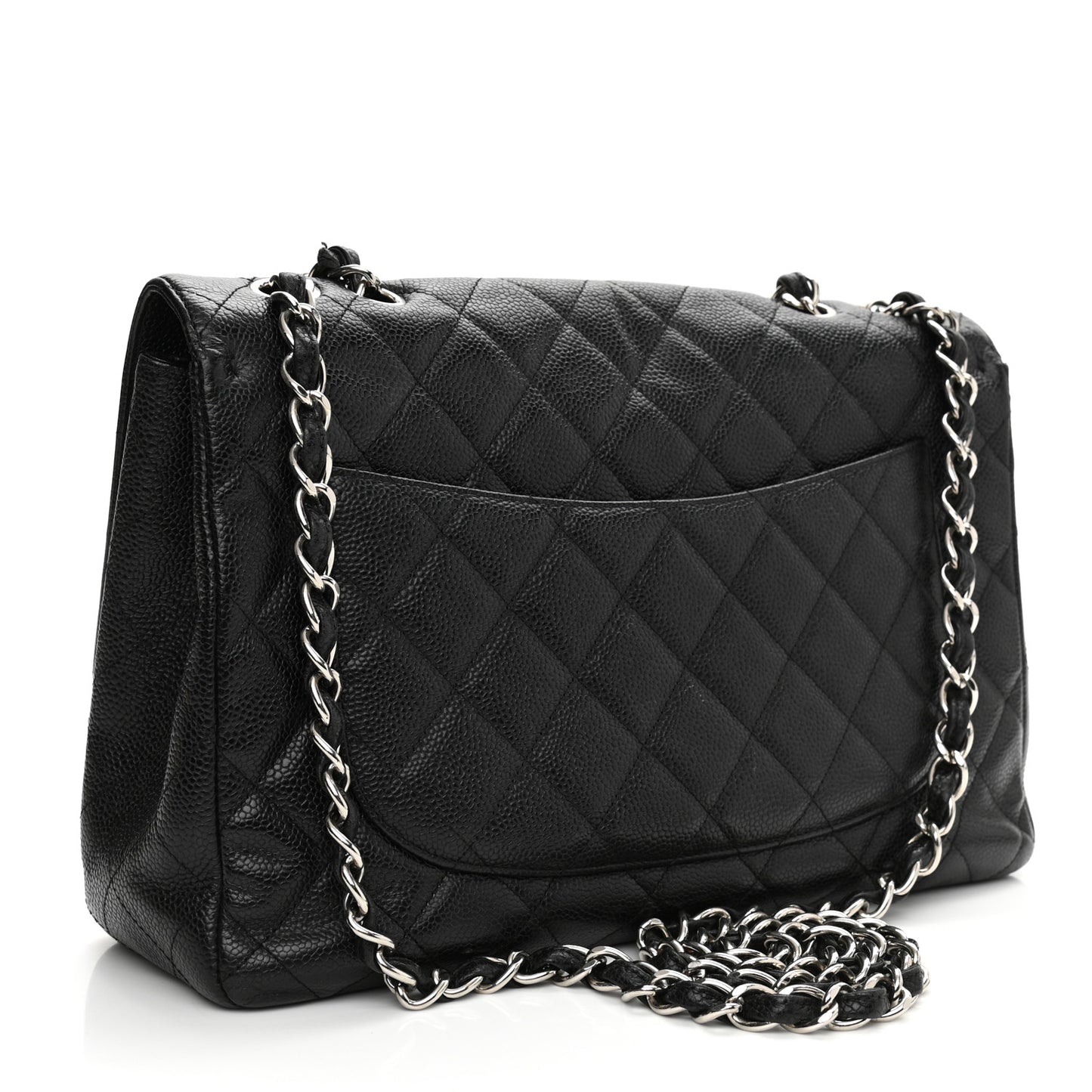 Caviar Quilted Jumbo Single Flap Black