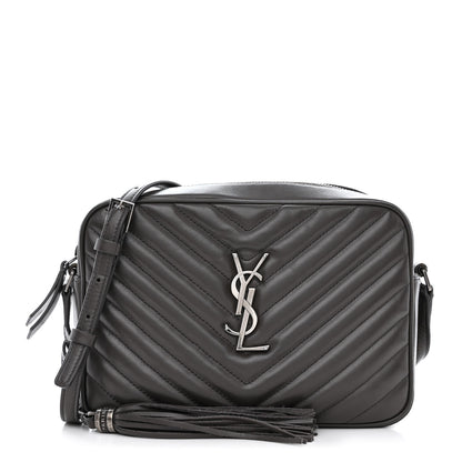 Saint Laurent Calfskin Matelasse Monogram Lou Camera Bag Dark Smog 1 of 14