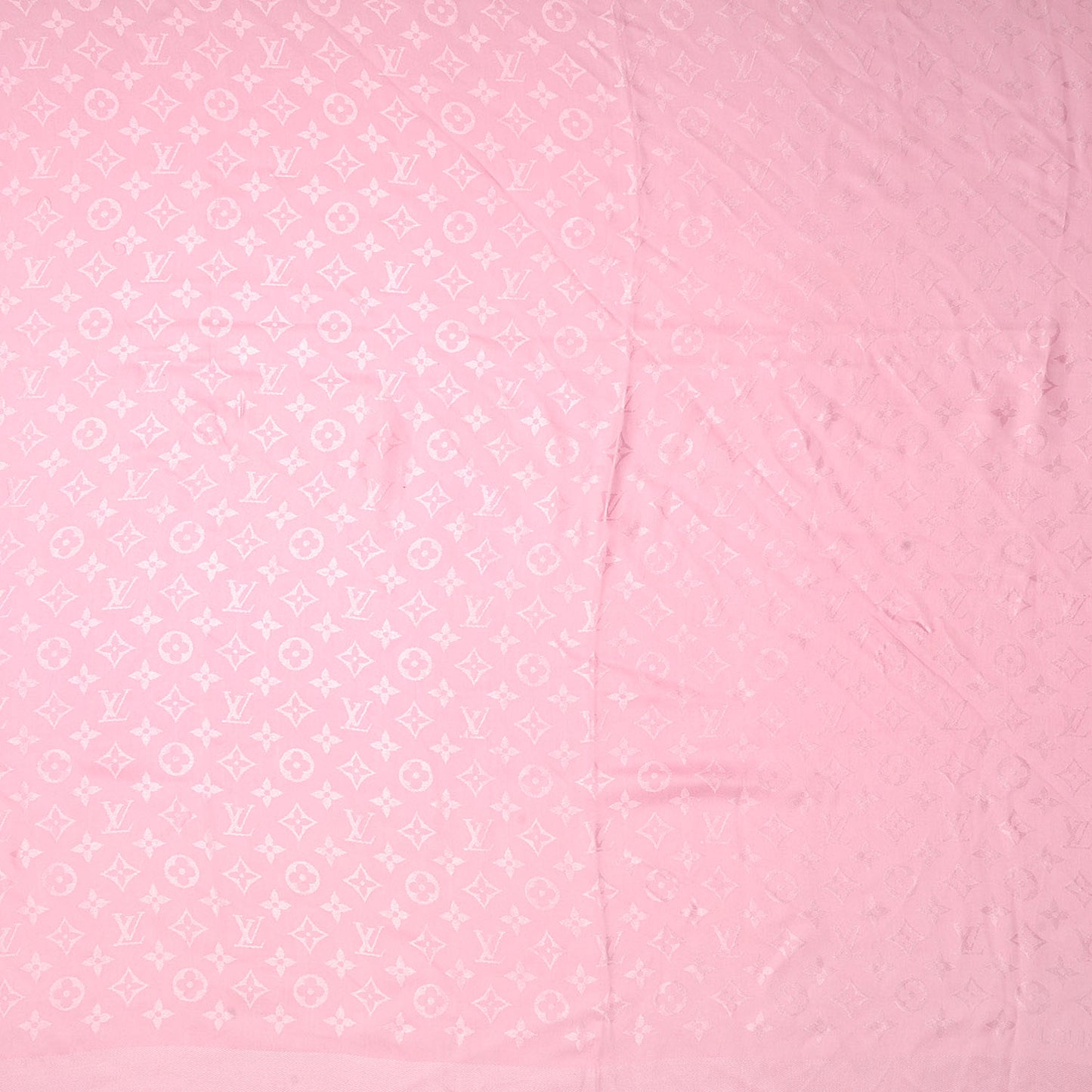 Silk Wool Monogram Shawl Corail