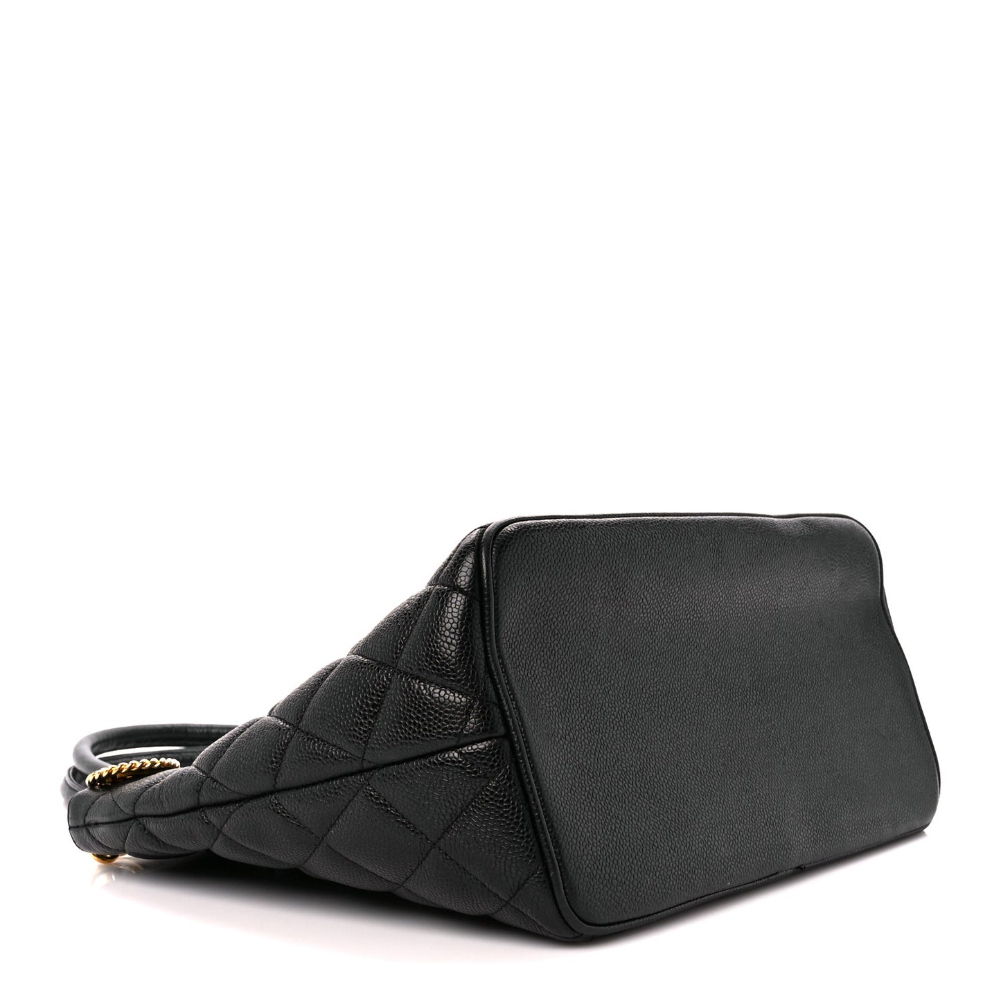 Caviar Quilted Medallion Tote Black