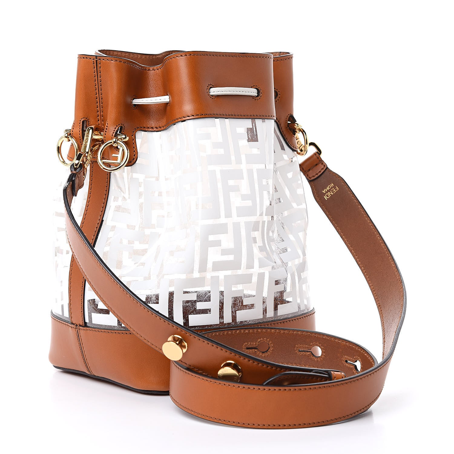 Fendi TPU FF Vitello Aura F is Fendi Grande Mon Tresor Bucket Bag White Cuoio 3 of 11