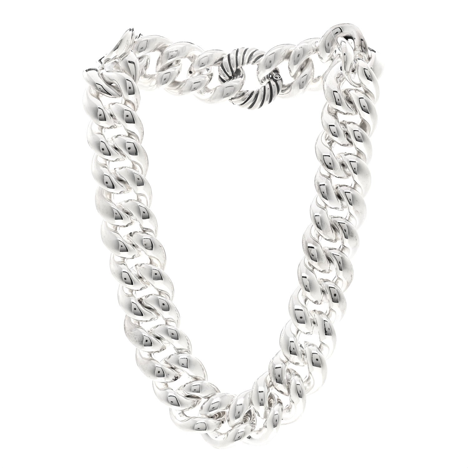 David Yurman Sterling Silver Cordelia Curb Link Necklace 3 of 4