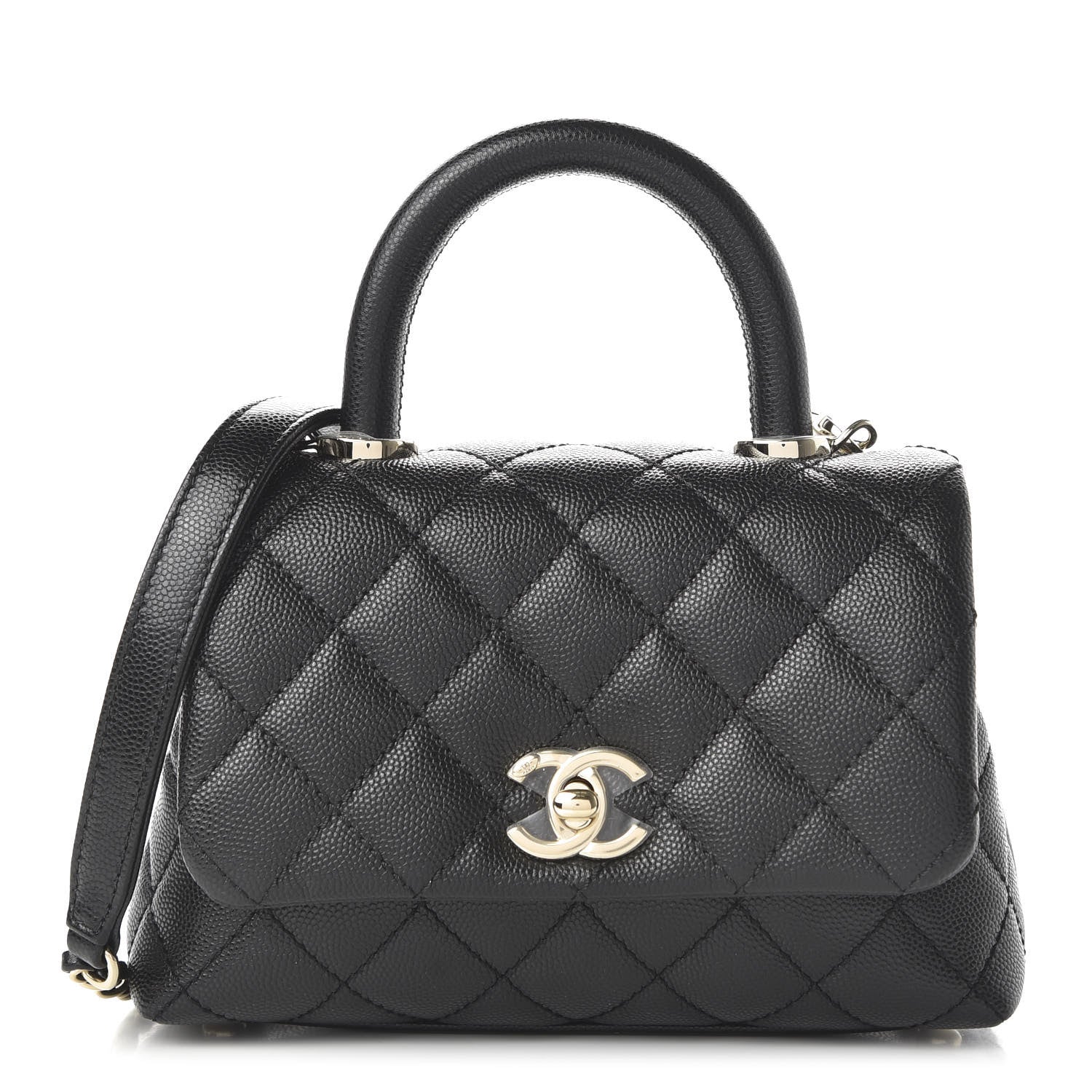 Chanel Caviar Quilted Extra Mini Coco Handle Flap Black 1 of 10