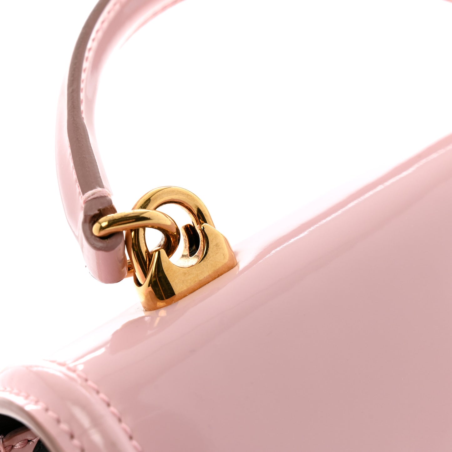 Patent Small Devotion Envelope Top Handle Bag Pink