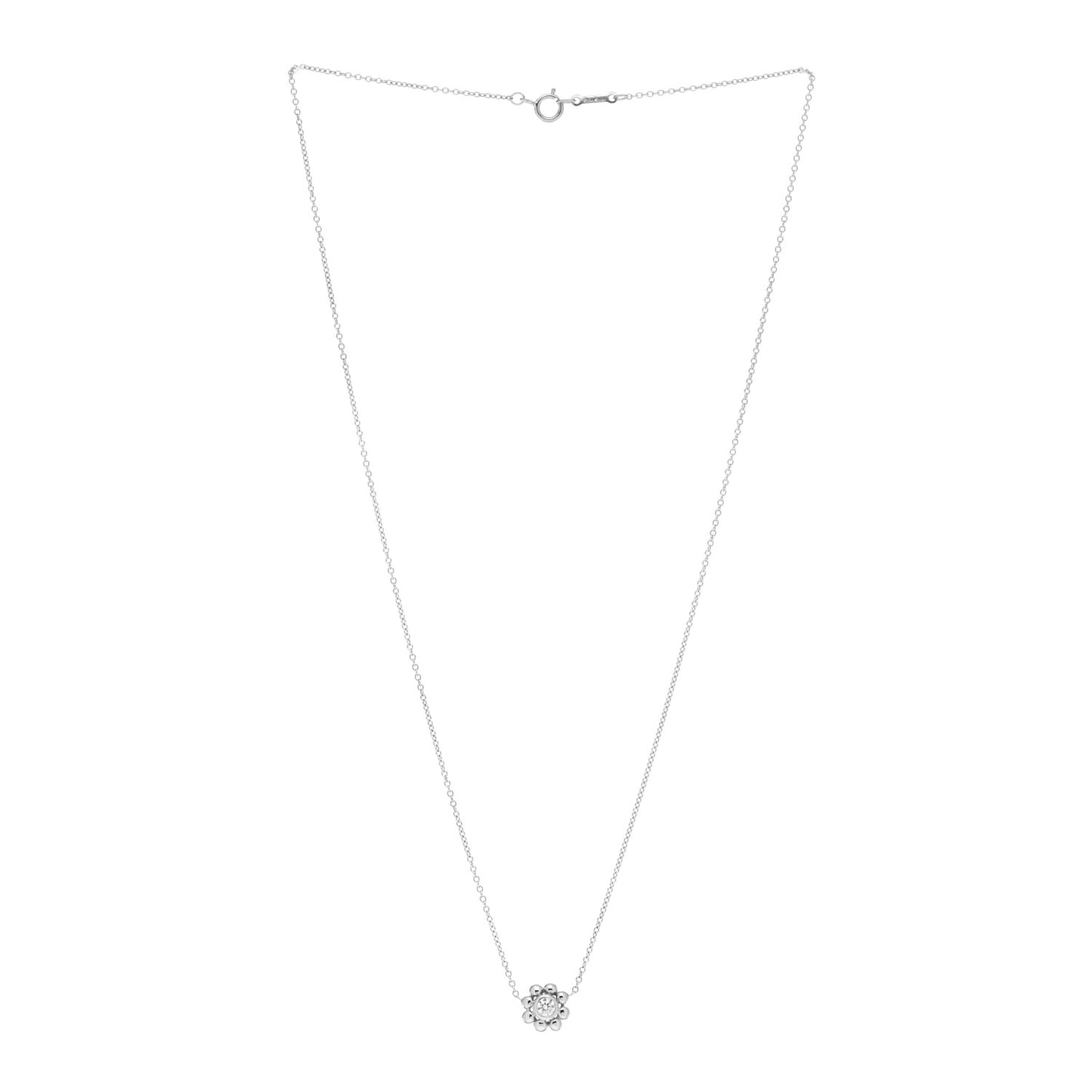 18K White Gold Diamond Paloma Picasso Jolie Flower Necklace