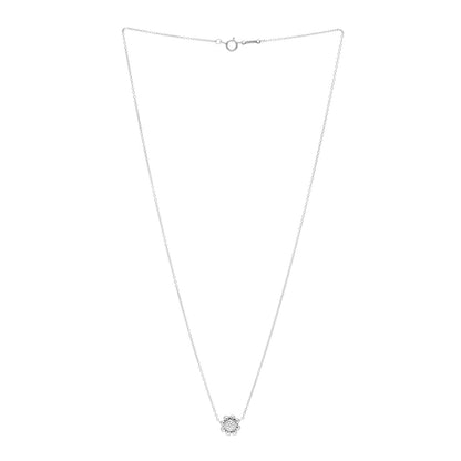 Tiffany 18K White Gold Diamond Paloma Picasso Jolie Flower Necklace 3 of 4