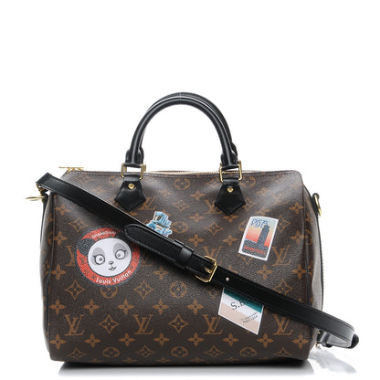 Louis Vuitton Monogram My World Tour Speedy Bandouliere 30 Black 1 of 8